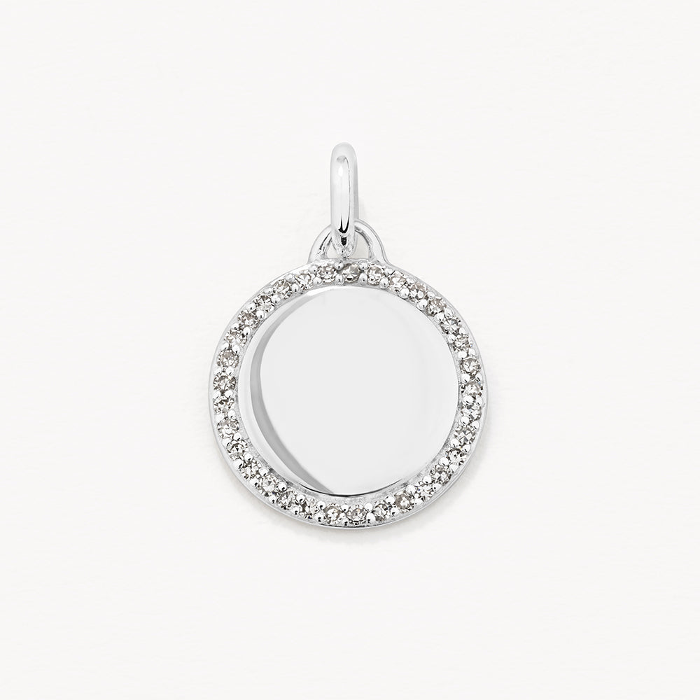 Engravable Round Diamond Necklace with 0.11 TCW Lab Grown Diamonds