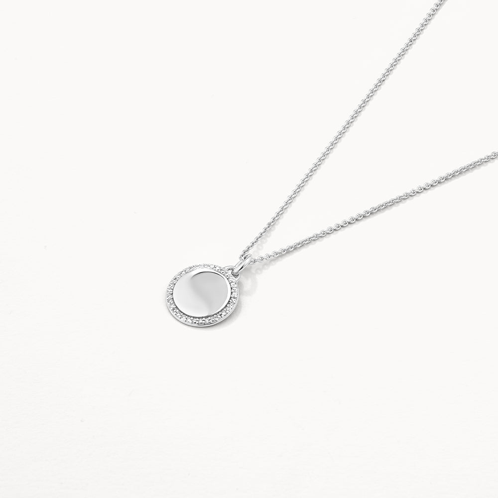 Engravable Round Diamond Necklace with 0.11 TCW Lab Grown Diamonds 3