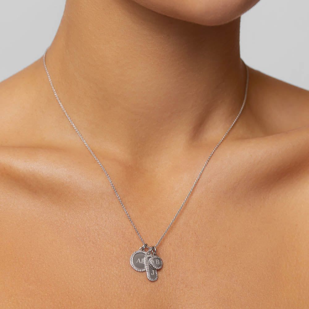 Engravable Round Diamond Necklace with 0.11 TCW Lab Grown Diamonds 13
