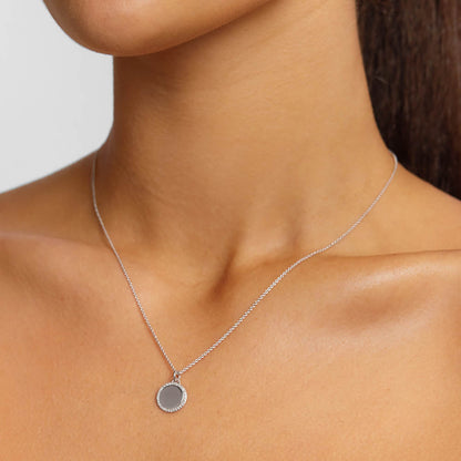 Engravable Round Diamond Necklace with 0.11 TCW Lab Grown Diamonds 12