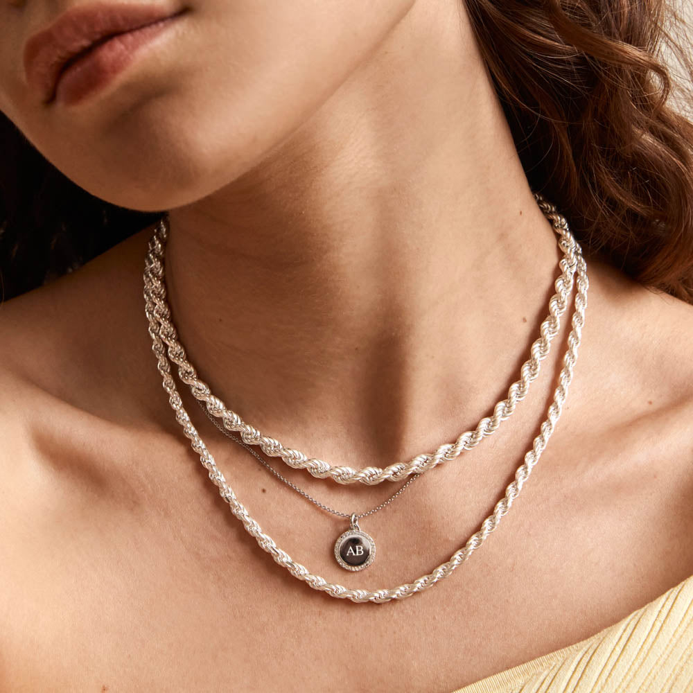 Engravable Round Diamond Necklace with 0.11 TCW Lab Grown Diamonds 11