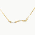 Load image into Gallery viewer, Elegant 0.035 TCW Round Lab-Grown Diamond Wave Necklace
