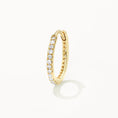 Load image into Gallery viewer, 0.09 TCW Round Lab Grown Diamond Gold Hoop Earrings
