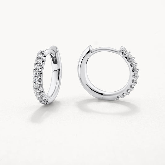 Elegant 0.14 TCW Round Lab-Grown Diamond Hoop Earrings