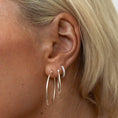 Load image into Gallery viewer, Elegant 0.14 TCW Round Lab-Grown Diamond Hoop Earrings
