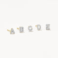 Load image into Gallery viewer, Gold Lab Grown Diamond Initial "A" Stud Earrings - 0.04 TCW
