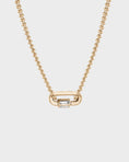 Load image into Gallery viewer, 0.20 TCW Emerald Cut Lab Grown Diamond Lock Necklace
