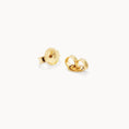 Load image into Gallery viewer, 0.09 TCW Round Lab Grown Diamond Heart-Shaped Gold Stud Earrings
