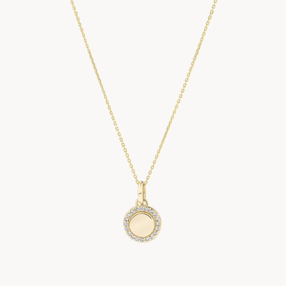 Radiant Round Lab Grown Diamond Initial Pendant - 0.07 TCW