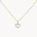 Load image into Gallery viewer, 0.070 TCW Round Lab Grown Diamond Heart Pendant Necklace
