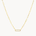 Load image into Gallery viewer, Elegant 0.07 TCW Round Lab Grown Diamond Paperclip Chain Necklace
