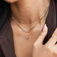 Load image into Gallery viewer, Elegant 0.07 TCW Round Lab Grown Diamond Paperclip Chain Necklace
