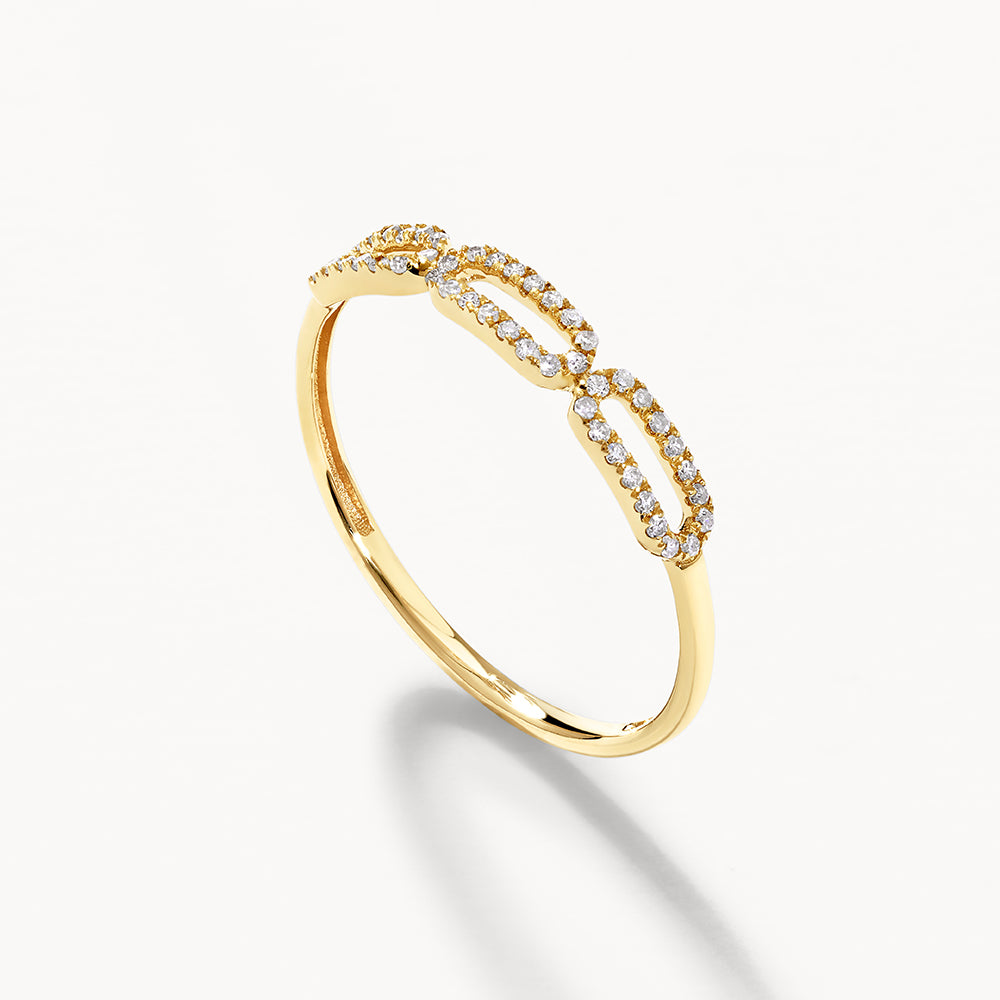 0.11 TCW Round Lab-Grown Diamond Paperclip Link Wedding Band 6