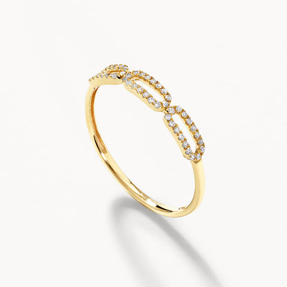 0.11 TCW Round Lab-Grown Diamond Paperclip Link Wedding Band 6