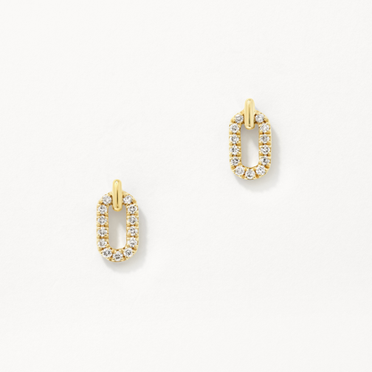 Radiant 0.11 TCW Round Diamond Paperclip Stud Earrings 4