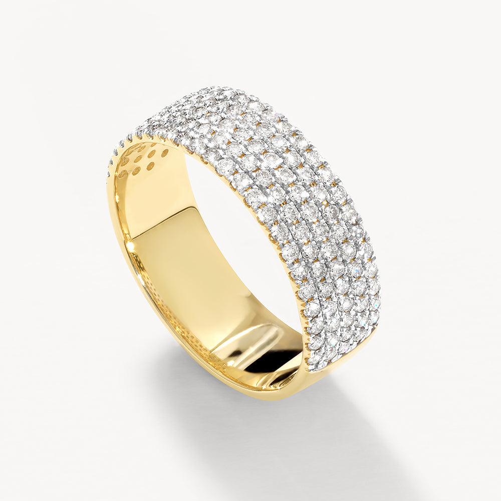 Radiant 0.79 TCW Round Lab Grown Diamond Layered Wedding Band 6