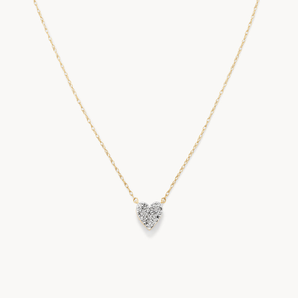 Heartfelt Elegance: 0.08 TCW Round Lab Grown Diamond Necklace