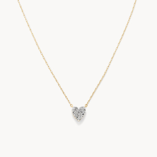 Heartfelt Elegance: 0.08 TCW Round Lab Grown Diamond Necklace