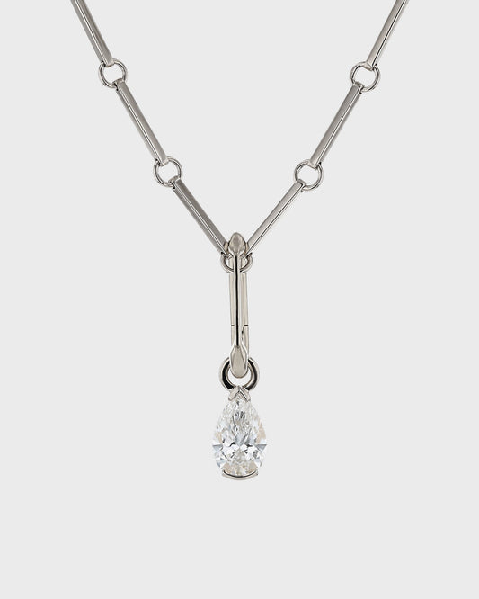 Elegant 1.35 CT Pear-Shaped Lab Grown Diamond Pendant