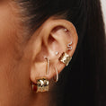 Load image into Gallery viewer, 0.045 TCW Round Lab Grown Diamond Snake Curve Earrings
