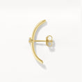 Load image into Gallery viewer, Elegant 0.06 TCW Lab Grown Diamond Hoop Earrings in Gold
