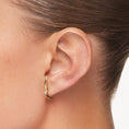 Load image into Gallery viewer, Elegant 0.06 TCW Lab Grown Diamond Hoop Earrings in Gold
