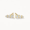 Load image into Gallery viewer, Radiant Elegance: 0.10 TCW Round Lab Grown Diamond Trio Stud Earrings
