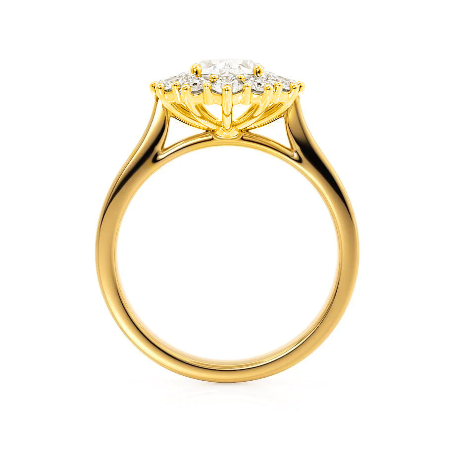 2.0 CT Oval Lab-Grown Diamond Ring In Halo Setting 3
