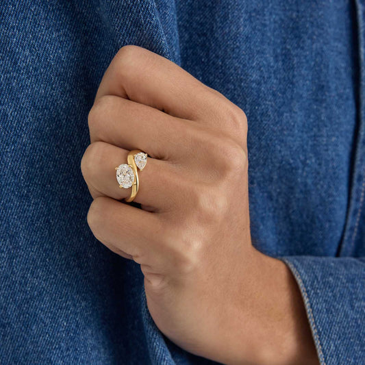 Hidden Halo-1.5 CT Round Lab Grown Diamond Engagement Ring