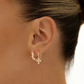 Load image into Gallery viewer, 0.40 TCW Round Lab-Grown Diamond Cross Dangle Earrings
