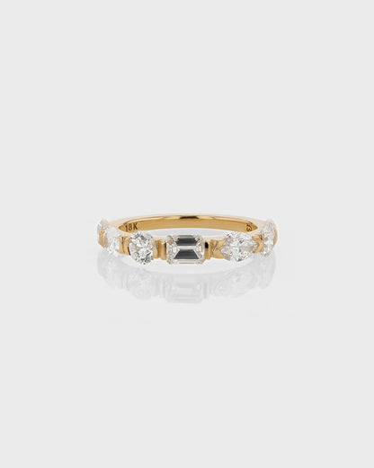 Elegant 0.70 TCW Emerald Cut Lab Grown Diamond Wedding Band 1