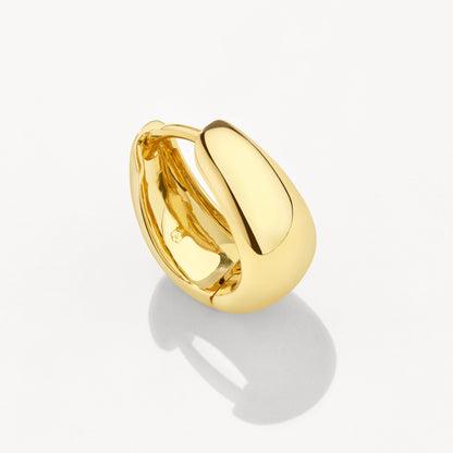 Golden Elegance Dome Hoop Earrings 6