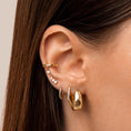 Load image into Gallery viewer, Golden Elegance Dome Hoop Earrings
