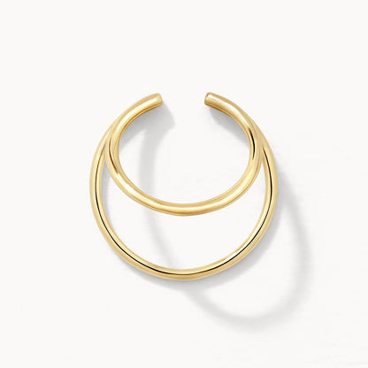 Elegant Gold Double Band Ear Cuff Earrings 6