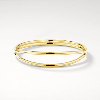 Elegant Gold Double Split Bangle Bracelet 1