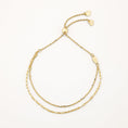 Load image into Gallery viewer, Elegant Double Chain Gold Curb Bracelet
