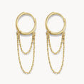 Load image into Gallery viewer, Glamorous Double Chain Gold Huggie Hoop Earrings
