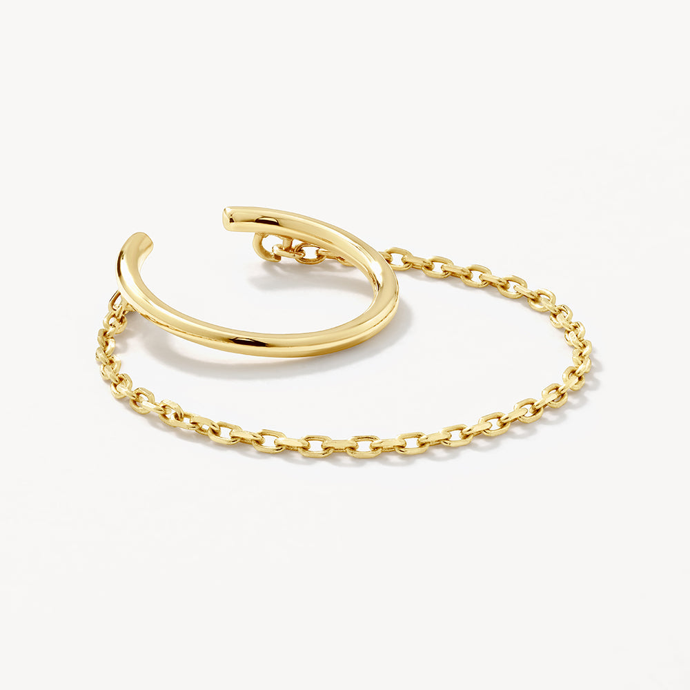 Elegant Gold Chain Ear Cuff 1