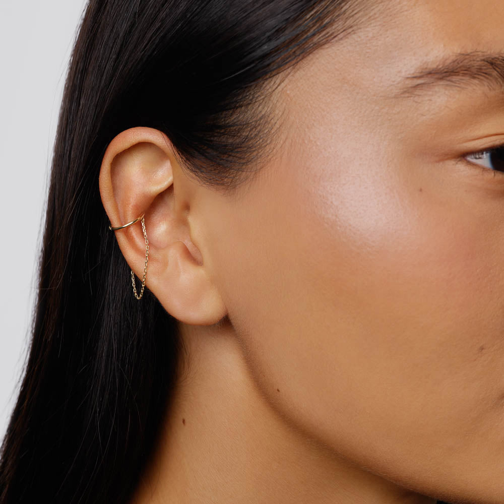 Elegant Gold Chain Ear Cuff 5