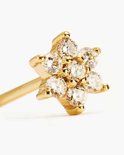 0.20 TCW Round Lab Grown Diamond Floral Stud Earrings 3