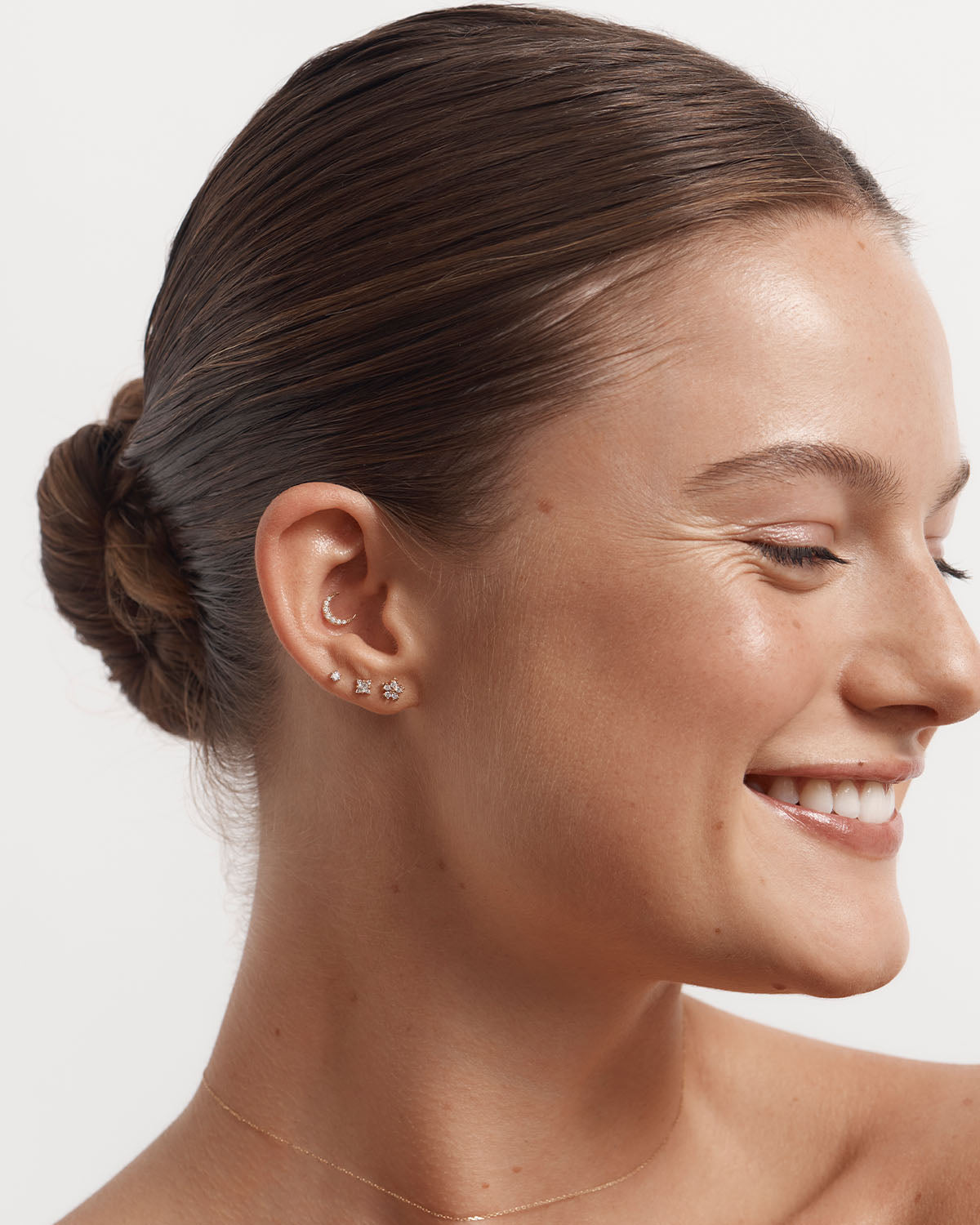 Elegant 0.13 TCW Princess-Cut Lab-Grown Diamond Halo Stud Earrings 5