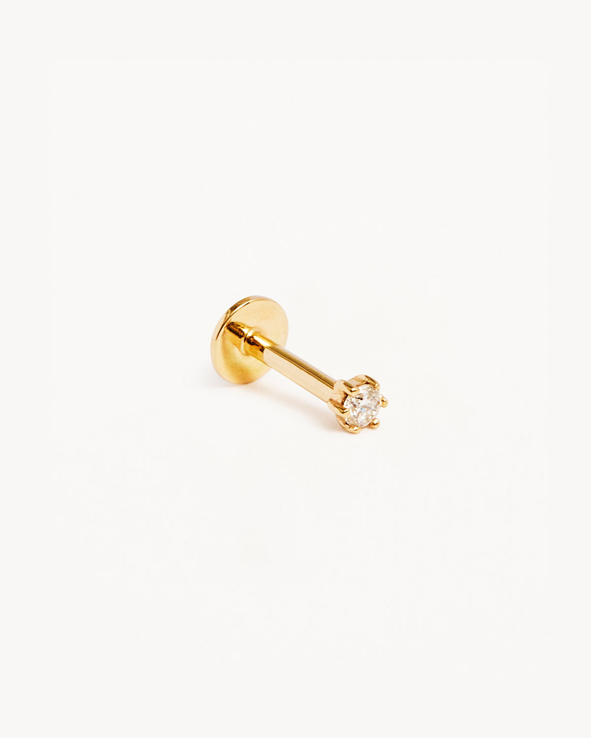 0.03 Carat Round Lab Grown Diamond Gold Stud Earrings 1