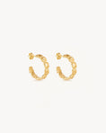 Load image into Gallery viewer, Golden Textured C Hoops Earrings
