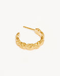 Load image into Gallery viewer, Golden Textured C Hoops Earrings
