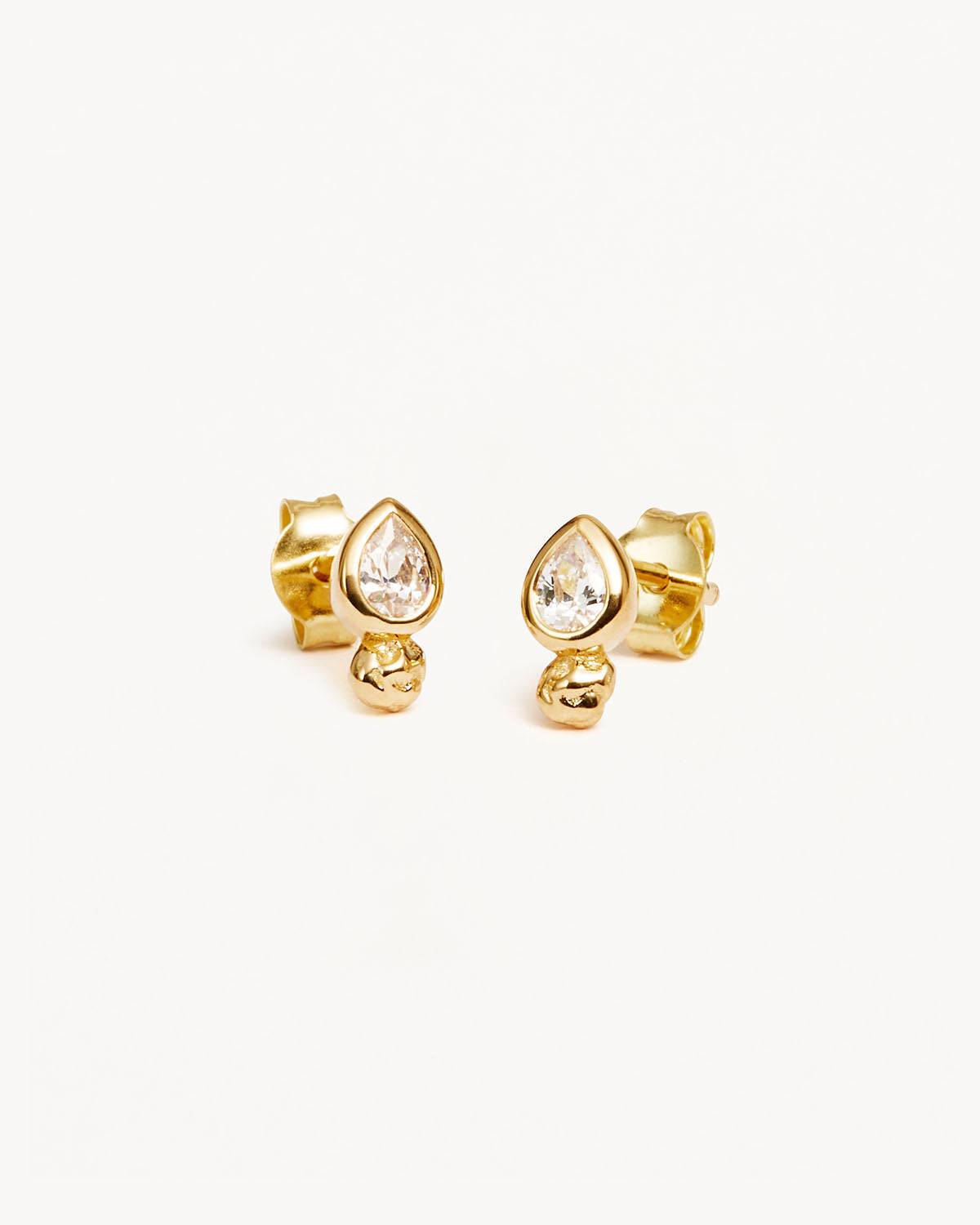 0.20 TCW Pear Lab-Grown Diamond Bezel Earrings