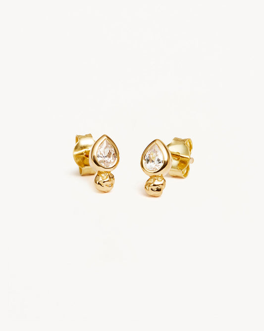 0.20 TCW Pear Lab-Grown Diamond Bezel Earrings