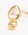 Load image into Gallery viewer, 0.20 TCW Pear Lab-Grown Diamond Bezel Earrings
