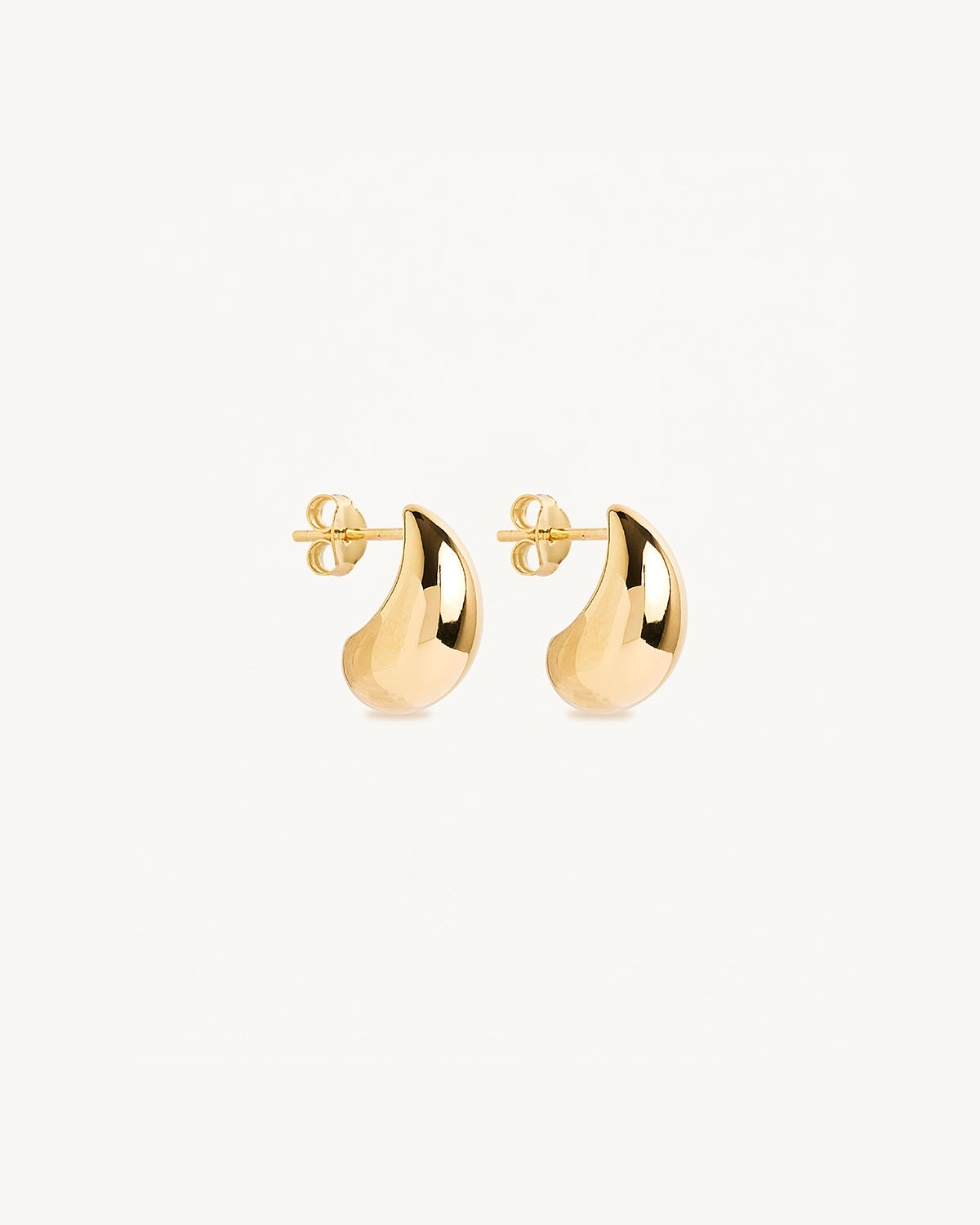 Folded Gold Small Earrings