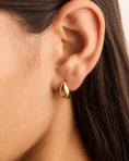 Load image into Gallery viewer, Folded Gold Small Earrings
