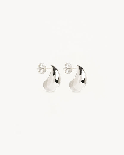 Elegant Silver Teardrop Earrings 1